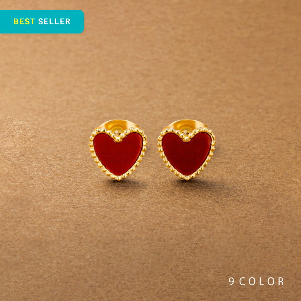 累計2,600個完売!【ゆうパケット送料無料】 ステンレス製 ピアス 金属アレルギー つけっぱなし サージカルステンレス レディース ハート ミル打ち 小さめ ...