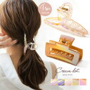 【定形外郵便OK】バンスクリップ 大きめ おしゃれ ヘアクリップ レディース ヘアアクセサリー オーロラカラー 4タイプ スクエア クロス 髪留め まとめ髪 樹...