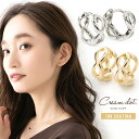 cream dot ピアス 【全品送料無料！×P最大45倍！】ピアス 金属アレルギー ニッケルフリー 18kコーティング フープピアス キャッチレス レディース 小さめ 極小 ミニマム クロス 大人 上品 エレガント 華奢 シンプル ゴールド シルバー ピンクゴールド