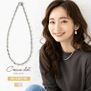 クリームドット ネックレス 【2点10%OFF★クーポン配布中】ネックレス 金属アレルギー ニッケルフリー 18kコーティング レディース ショート マリンチェーン アンカーチェーン マンテルネックレス 大人 ゴールド シルバー