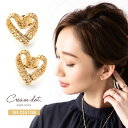 cream dot ピアス 【ゆうパケット送料無料】ピアス 金属アレルギー ニッケルフリー 18kコーティング チタンポスト レディース ブランド スタッドピアス ハート レース セミマット メタル 大人 上品 エレガント シンプル フェミニン ゴールド シルバー