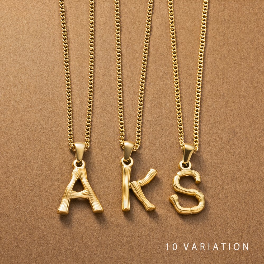 【ゆうパケットOK】 ステンレス製 ネックレス 金属アレルギー つけっぱなし サージカルステンレス レディース ショート チェーン イニシャル テクスチャ加工 ...