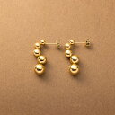 【本日限定★全品ポイント10倍】ステンレス製 ピアス 金属アレルギー つけっぱなし サージカルステンレス レディース スタッドピアス メタル メタルボール ウェーブ ランダム 大人 ゴールド シルバー outlet(4)