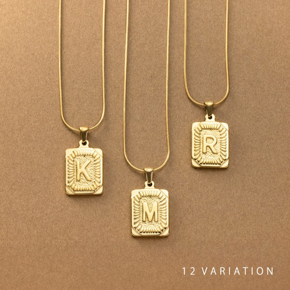 【ゆうパケットOK】 ステンレス製 ネックレス 金属アレルギー つけっぱなし サージカルステンレス レディース ショート チェーン 刻印 イニシャル アルファベ...