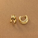 【ゆうパケットOK】ステンレス製 ピアス フープピアス 金属アレルギー つけっぱなし サージカルステンレス レディース キャッチレス 開閉式 レイヤード風 重ね...