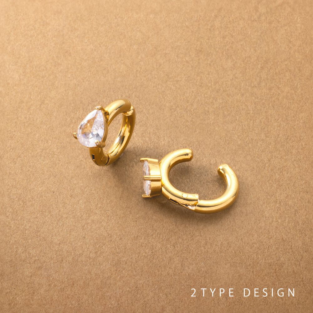 【ゆうパケットOK】 ステンレス製 カフイヤリング 金属アレルギー つけっぱなし サージカルステンレス ノンホール 両耳用 ピアス見え レディース イヤーカフ ...