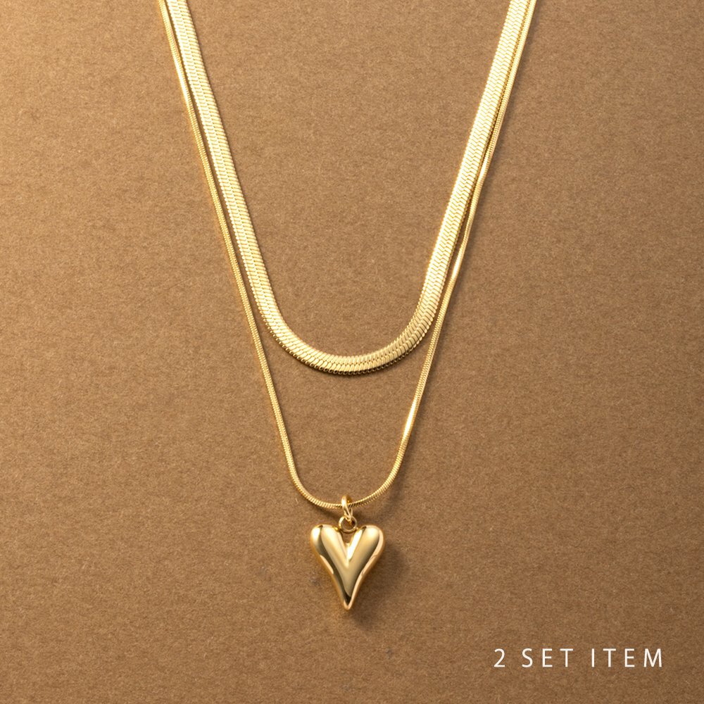 【全品送料無料×P最大47倍!】 ステンレス製 2点セット ネックレス 金属アレルギー つけっぱなし サージカルステンレス レディース ショート チェーン 平 ...