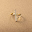 【本日限定★全品P5倍×10%OFFクーポン】 リング 指輪 ステンレス 金属アレルギー つけっぱなし サージカルステンレス レディース ファッションリング カーブ ビジューライン 大人カジュアル シンプル 大人可愛い ゴールド シルバー ピンクゴールド outlet