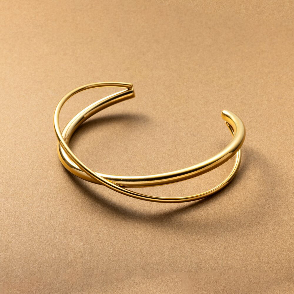 【ゆうパケットOK】 ステンレス製 バングル 金属アレルギー つけっぱなし サージカルステンレス レディース 太め ワイド ブレスレット オープンバングル クロ...