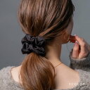 【全品送料無料×P最大47倍!】 シュシュ ヘアゴム ジャガード風 模様 ボリューム 大きめ 存在感 ヘアアクセサリー 髪留め まとめ髪 大人 ブラック ブルー...