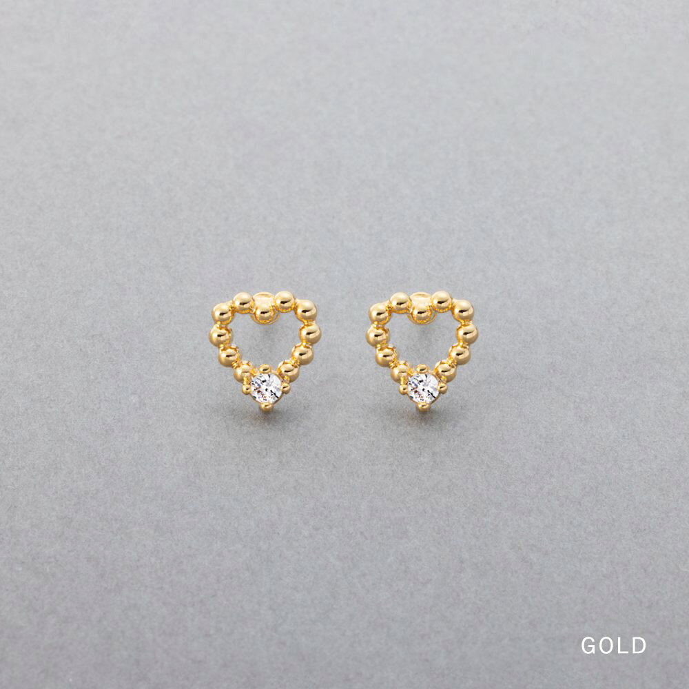 【金属アレルギー対応】ピアス ニッケルフリー 18kコーティング レディース ハート...