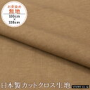 カットクロス 生地 布 抗菌 防臭 お茶染め 無地 京都 宇治 日本製 綿スラブ織 コットン キャンバス カーキー グリーン[100cm×108cm][creareきき]