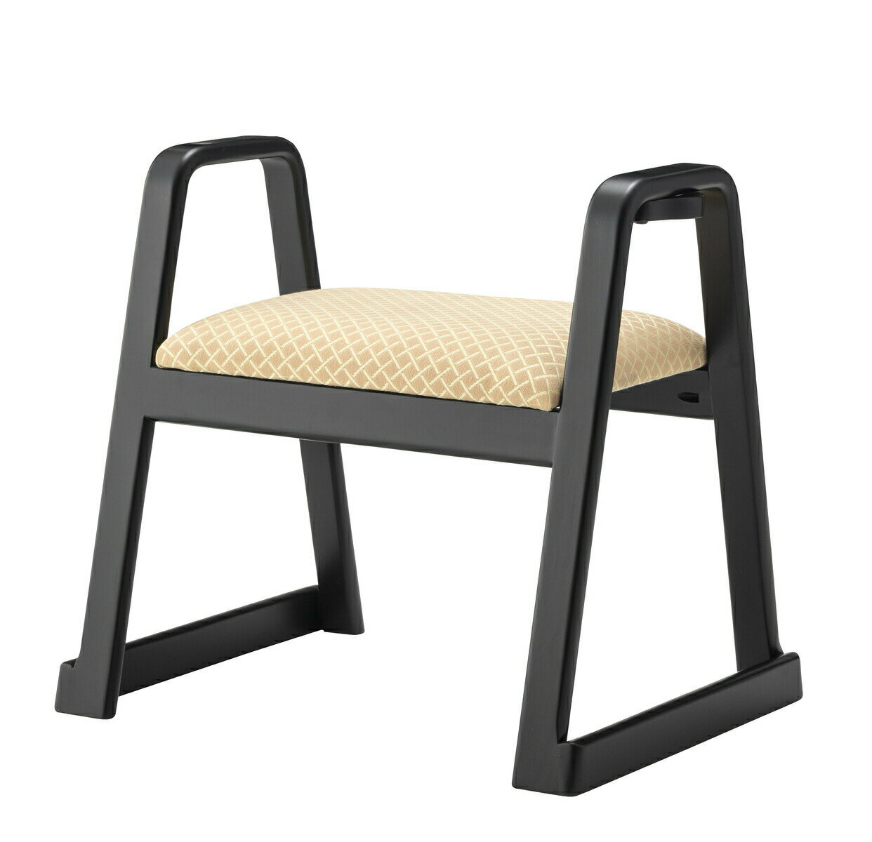 2脚セット スツール ハンドル付き ステッキホルダー付き 天然木 スタッキングスツール チェア スタッキング クッション 天然木 木製 ハンドル付き スタッキング お寺 寺院 市民会館 商業施設 法事 法要 和室 飲食店 旅館 背もたれ お座敷チェア 軽量 BC-111FOR AZ2BC-111FOR