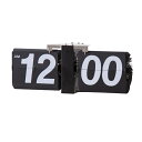 おしゃれな 時計 クロック シンプルでスタイリッシュ、レトロデザインのFLIP CLOCK かわいい W36cm×D8.5cm×H14cm AZCLK-118BK