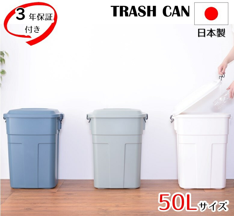 フタ付き ゴミ箱 50リットル 日本製 ダストボックス トラッシュカン におい漏れ対策 ベランダ置き
