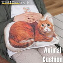 猫だらけ 10個セット リアル ねこ型 クッション ふかふか 猫 キティ kitty 子猫 分厚い ショートヘアー 猫柄 かわいい おしゃれ ふわふわ 猫雑貨 ...