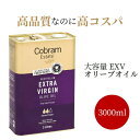 【~5/6まで GWセール 1000円OFFクーポン】大容量 3円/1ml以下の高コスパ コブラムエステート EXV オリーブオイル クラシック 3000ml 3L オーストラリア サウスオーストラリア エキストラバージン エクストラ 高級 コールドプレス おすすめ ロングリッジ 低温圧搾 業務用