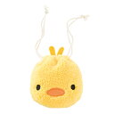 ミニ巾着バッグ 【ヒヨコ】 動物 アニマル 巾着バッグ もこもこ 手触り かわいい 表情 ミニ巾着バッグ 誕生日 ぬいぐるみ キャラクター ポップ 大切な人への...