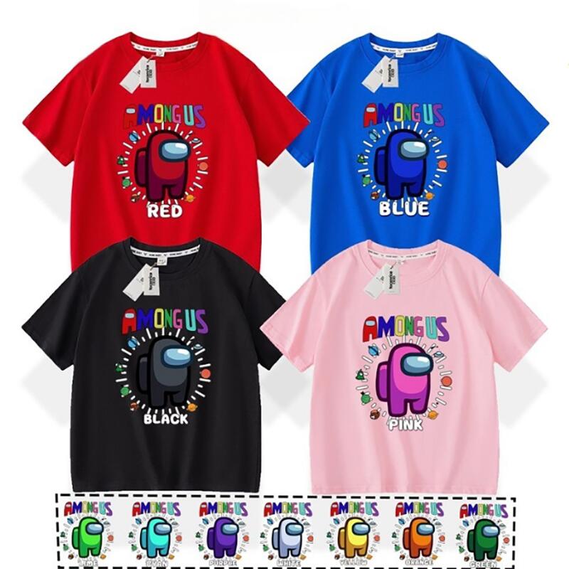 2025 新作 12色 Among Us アモングアス Tシャツ 子供 夏 春 半袖 トップス グッ