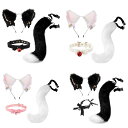 新品 7色 獣耳 カチューシャ 猫 ネコ しっぽ 3点セット ネコミミ 小物 道具 衣装 仮装 ハロウィン パーティ 猫耳 猫耳娘 獣耳娘 変装 文化祭 仮装大会 仮面舞踏会 小道具 ハロウィン パーティー