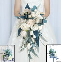 2025新品 ウエディングブーケ 花束 花飾り 結婚式 バラ造花 ウェディング用 アレンジメント 花嫁 披露宴 手作り キット ブライダルブーケ