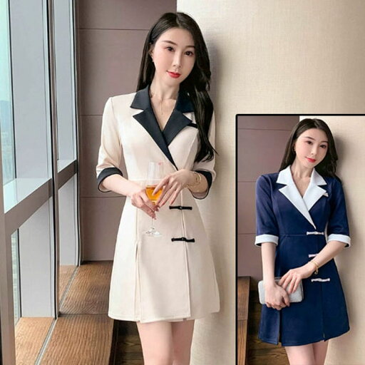 新品 エステ ネイル 美容 サロン制服ユニフォーム エステ サロン通勤レディース 職業女性半袖上下セット美容ワンピース 美容室作業服職業服技師服キャリアスーツスカート婦人作業服ネイビー ベージュ 新品 エステ ネイル 美容 サロン制服ユニフォーム エステ サロン通勤レディース 職業女性半袖上下セット美容ワンピース 美容室作業服職業服技師服キャリアスーツスカート婦人作業服ネイビー ベージュ