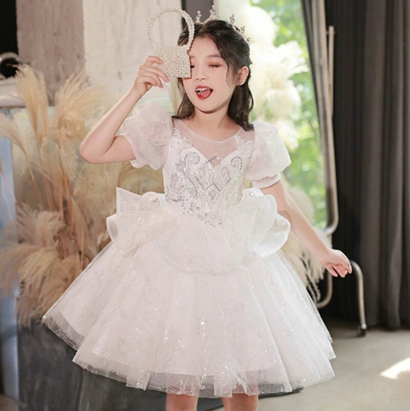 2025子供ドレスドレス パーティー ピアノ発表会 結婚式 お呼ばれ フォーマル 演奏会 ワンピース 女の子入園式 卒業式 ロング キッズドレス フラワーガール プリンセス記念撮影用 ドレス 司会者ピアノ100 110 120 130 140 150 160