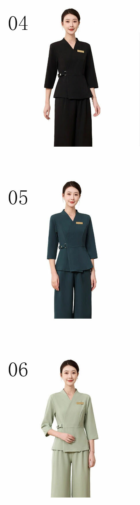 2025新型 3色 エステ ユニフォーム サロン通勤 美容師作業服 レディース女性 制服 おしゃれ 半袖 上下セット足湯養生館 SPAハイエンド ファッション技師服 ネイル 美容サロンS M L XL 2XL 3XL 4XL