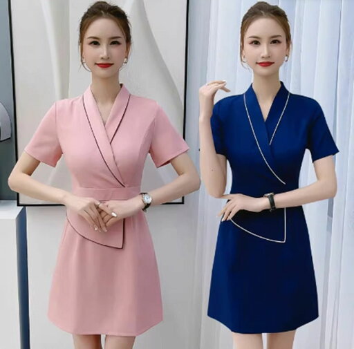 2025 新品 3色 ユニフォーム エステ サロン通勤 レディース 女性 制服おしゃれ半袖 ワンピース技師服 事務服 通勤服 エステ ネイル 美容 サロン 歯科衛生士 医療系 制服S M L XL 2XL 3XL 4XL 5XLピンク ブラック ネイビー 2025 新品 3色 ユニフォーム エステ サロン通勤 レディース 女性 制服おしゃれ半袖 ワンピース技師服 事務服 通勤服 エステ ネイル 美容 サロン 歯科衛生士 医療系 制服S M L XL 2XL 3XL 4XL 5XLピンク ブラック ネイビー