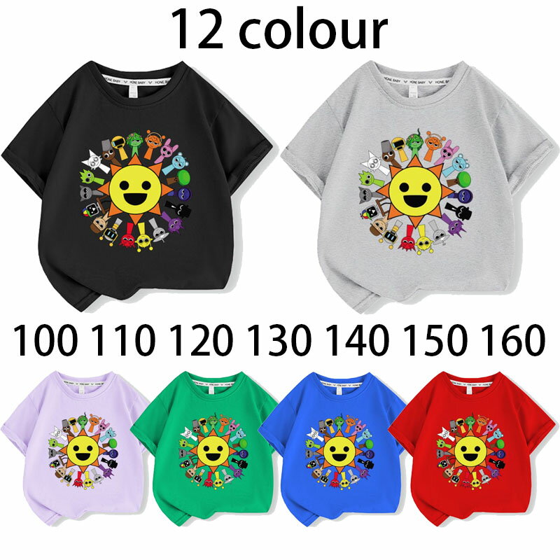 2025 新作 12色 Sprunki incredibox スプランキー T-shirt 子供 大