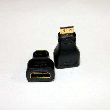 【送料無料 メール便発送】 MINI HDMI変換アダプター 【HDMI-MINI】 HDMIタイプA(メス)-HDMIミニ(オス) HDMIタイプA-HDMIタイプC HDMIミニ変換用 黒