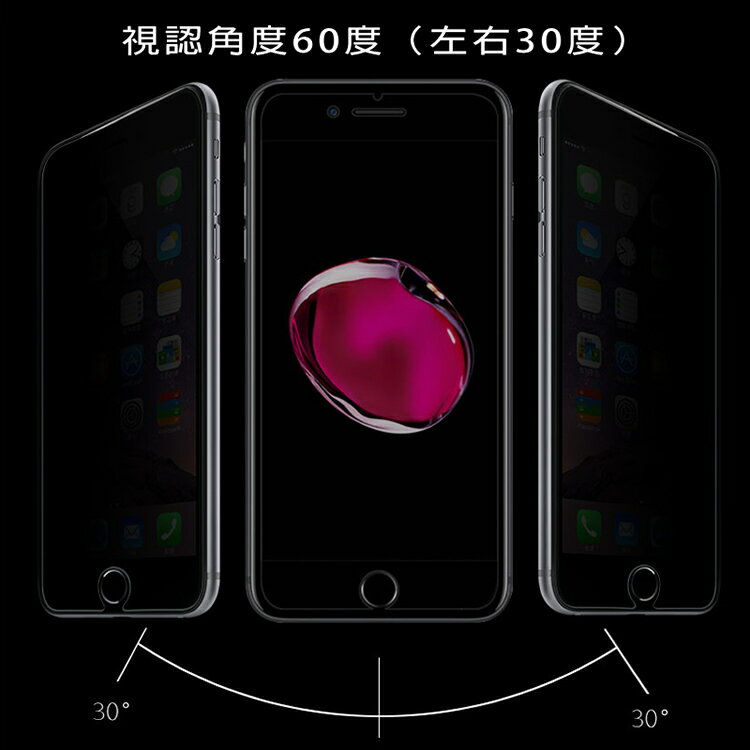 iPhone7全画面覗き見防止液晶保護ガラス5