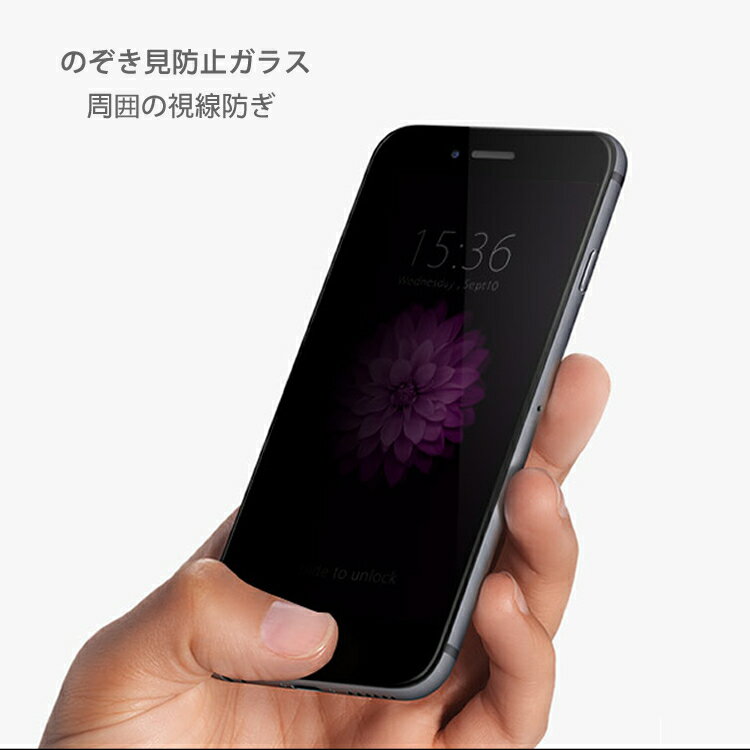iPhone7全画面覗き見防止液晶保護ガラス6