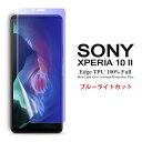 【送料無料 メール便発送】 Sony Xperia 10 II 用液晶保護フィルム ブルーライトカット 全画面カバー TPU素材 （スクリーンプロテクター） 【Xperia10 II docomo NTTドコモ SO-41A au SOV43 Y!mobile film ケース Screen protector アクセサリー】