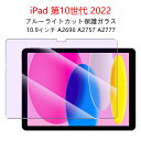 【送料無料 メール便発送】iPad 第10世代 2022 10.9インチ ブルーライトカット 90% 液晶保護ガラスフィルム 【0.26mm 2.5D iPad10 A2696 A2757 A2777 保護フィルム ガラス 液晶保護シート 強化ガラス ケース 第十世代】