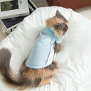 【最大2000円クーポン配布中!】犬猫用 クールベスト 春夏薄手デザイン メッシュ通気ハーネス付き 涼感クールウェア 小型犬・猫用 ペット服 冷却 軽量快適
