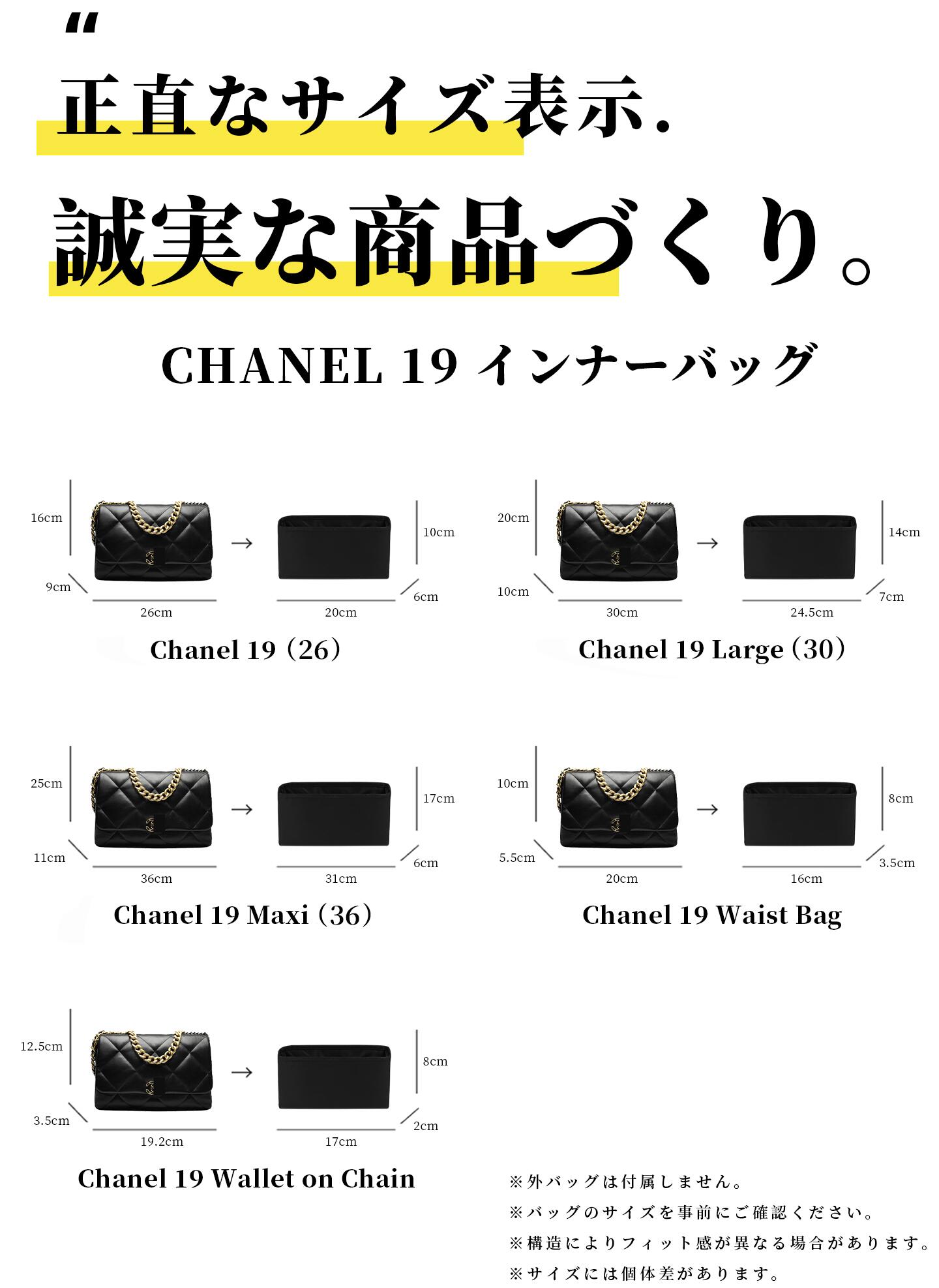 DGAZ Chanel シャネル 19 ハンドバッグ バッグインバッグ インナーバッグ バッグピ...