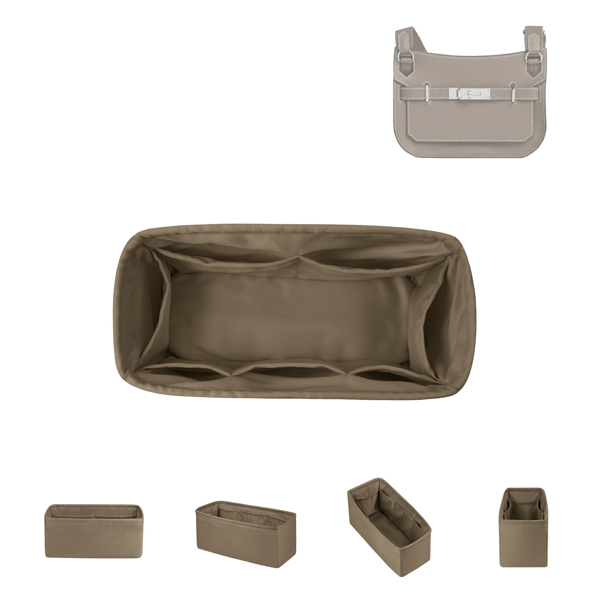 DGAZ Hermes ヘルメス jypsiere ジプシエール バッグインバッグ インナーバッグ バッグピロー 高級シルク サテン トートバッグ用 ブランドバッグ保護 収納 整理整頓 形崩れない baginbag jypsiere28/31/34(4)