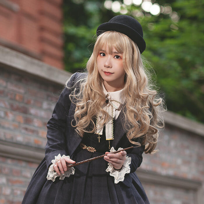 ゴスロリ クラロリ 学園風 制服 チェック柄 ジャケット ブレザー アウター 長袖アウター ショート丈 秋冬 ロリータファッション コス…