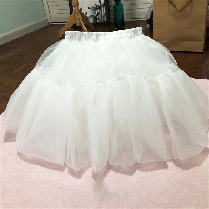 ロリータ パニエ 骨なし ボリューム ミニスカート レディース 丈40cm ホワイト か...