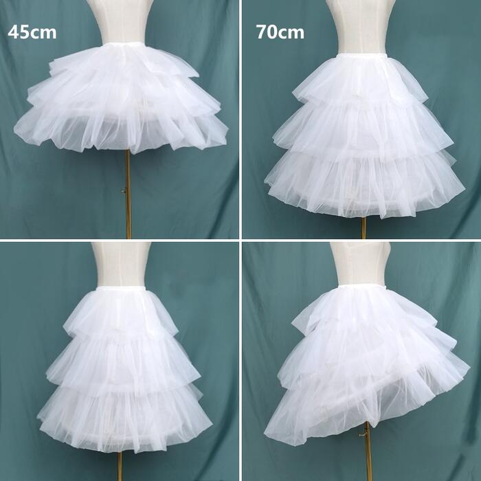 ロリータ Lolita パニエ ボリューム ワイヤー入り ロング 丈70cm ウエディング 結婚式 ホワイト ブラック レディース 衣装 コスチューム