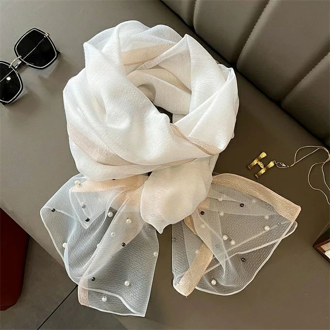 日焼け止め 夏のスカーフ 女性のための高級ブランドのスカーフ,しっかりしたシルクとリネンのスカーフ,夏のスカーフ,バンダ 日焼け止め 夏のスカーフ 2024 製品: 女性用シルクスカーフ/ヘアタイバンドサイズ: 90*180センチメートル重量: 100グラム手動測定、存在エラー、実際の製品を参照長くて丈夫なシルクのスカーフ,新しい夏のファッション,女性用,サテンのネクタイバンド,柔らかいビーチヘッド 5