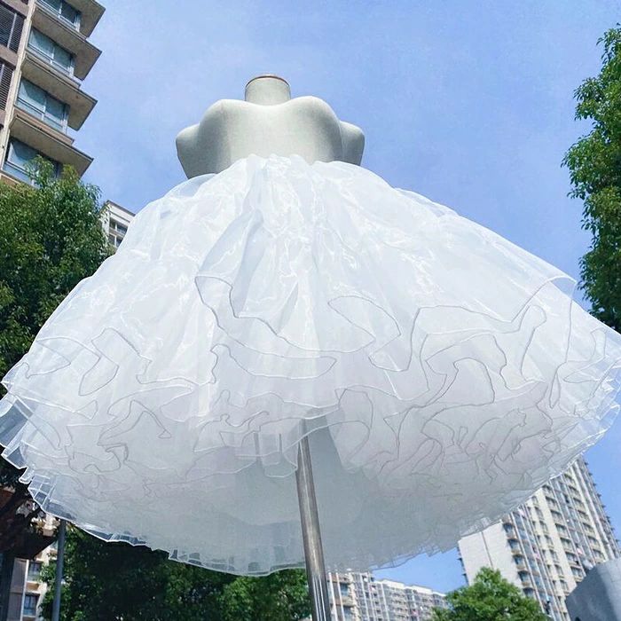 パニエ ボリューム 4枚重ね ロング 丈70cm ロリータ ウェディング 結婚式 パーティ...