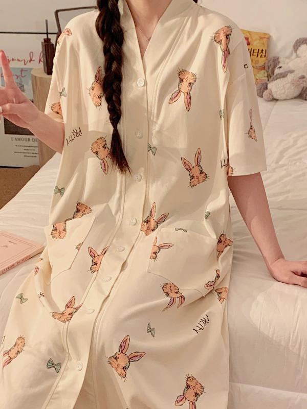 ワンピース レディース 授乳服 パット付き 綿 マタニティ ルームウェア 半袖 産前 ...