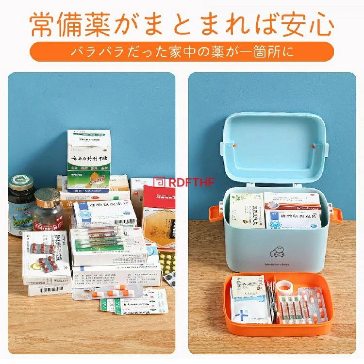 救急箱 おしゃれ 北欧 薬ボックス ケース 箱のみ コンパクト 薬箱 救急ボックス 薬...