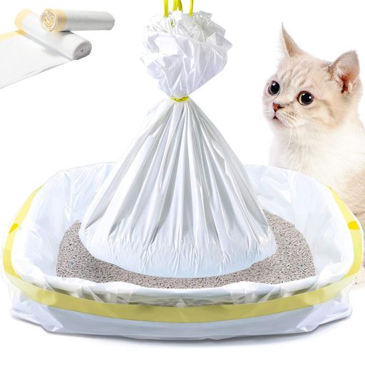 【手を汚さず・猫砂の交換が楽々に】猫砂袋を使用すれば、両側の紐を引張て結べるだけ、猫砂を一気に持ち上げ、丸ごと捨てることができます。今まで砂を取り出すことがもういりません。手を汚さず、きれいに猫砂を楽々交換できます。 【時間節約・ペットと快適に暮らし】猫用トイレ袋で飼い主が一番嫌がるこびり付きがなくなります。猫砂袋を取替るだけで、猫トイレを掃除完了。これから洗浄消毒する時間を節約して、愛猫と思い存分遊びましょう。 【高品質な猫砂処理袋】鋭い猫の爪を考えた上デザインした厚さと硬さ、より頑固になり、長時間の使用に適応。耐荷重10kgを超え、大量の猫砂をまとめて持ち上げでも裂けにくくなり、ゴミ収集日で楽々持ち出して廃棄。 【抗菌・脱臭】良質な原材料を使用し、匂いや下痢の要因の菌が増殖しにくい。衛生面を改善。【お得な10枚セット】週一回/二回の猫砂全量交換には最適。お手頃の価格でいつもきれいにしましょう。 【対応の猫トイレタイプが多い】XS~XLサイズまで5サイズ展開、様々な猫トレに適用。ご使用の猫トイレのサイズを確認したうえ、ご購入してください。
