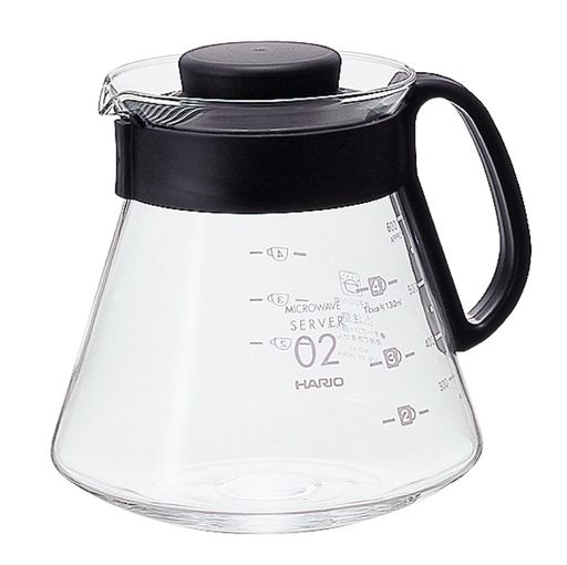 HARIO(ハリオ)V60レンジサーバー600ml2~5杯用ブラックコーヒーサーバー耐熱ガラス日本製XVD-60B