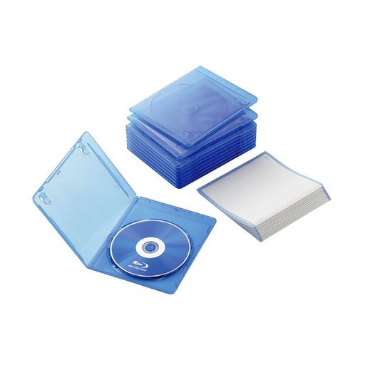 エレコムブルーレイケーススリム1枚収納10枚パッククリアブルーCCD-BLUS110CBU