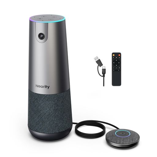 Nearity 120 Max【拡張マイク付属】会議用 Webカメラ 4K 120°広角 5倍ズーム AI自動フレーミング 5m集音 マイク・スピーカー一体型 ノイズキャンセリング 全二重通信 リモコン付属 USBプラグ&プレ…