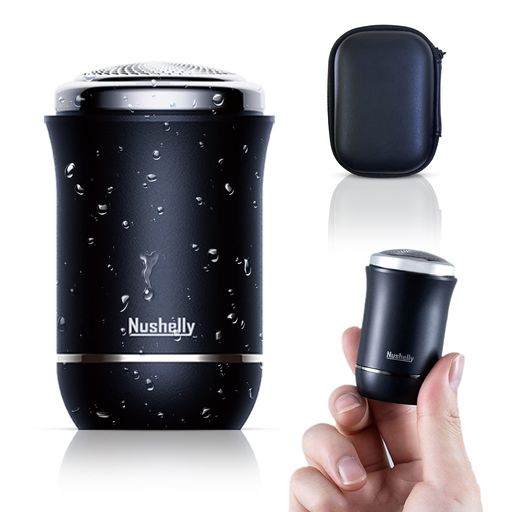 Nushellyシェーバーメンズ髭剃り電動メンズシェーバー小型電気シェーバーミニシェーバー電動シェーバーIPX7防水水洗い可ひげそり3枚刃回転式深剃りお風呂剃り軽量電気シェーバー携帯髭…